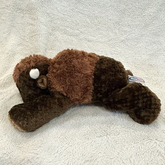Mary Meyer Brown Buddy Buffalo Bison Flip Flops 12" Soft Floppy Plush Stuffed - Picture 2 of 7